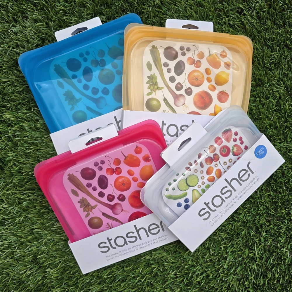STASHER 4 Reusable Silicone Storage Zip